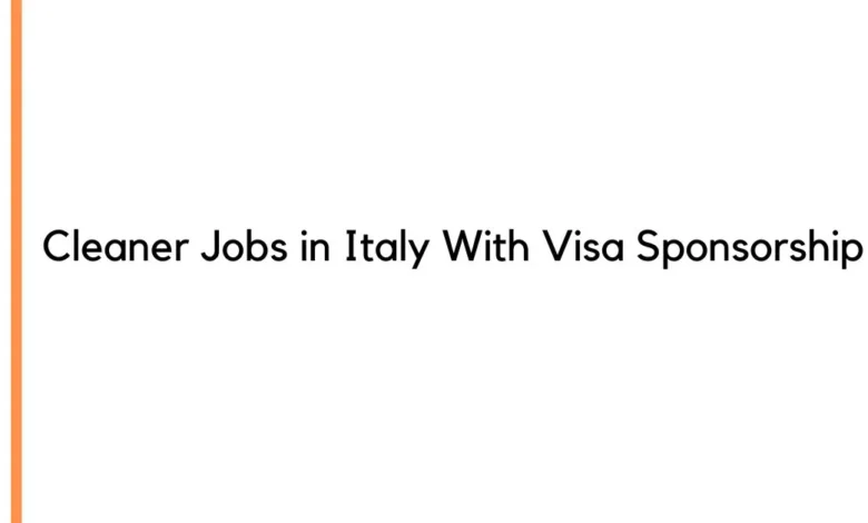 Cleaner Jobs in Italy