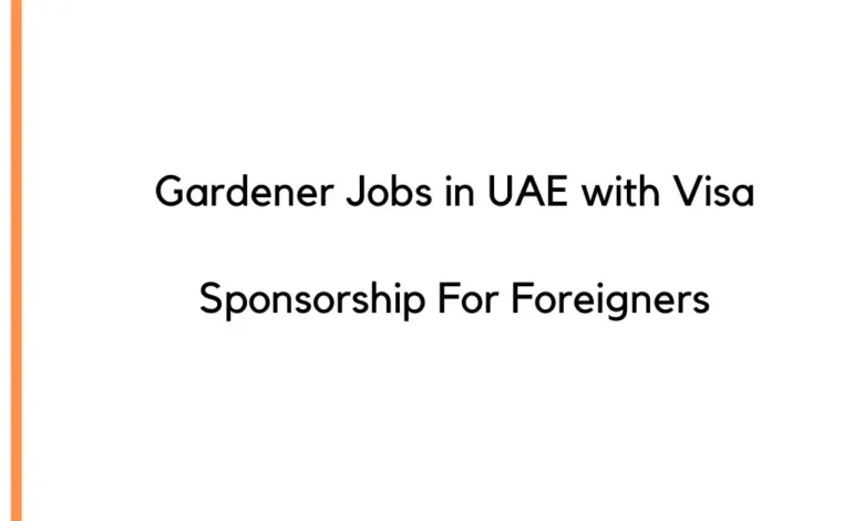 Gardener Jobs in UAE