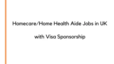 Homecare/Home Health Aide Jobs in UK