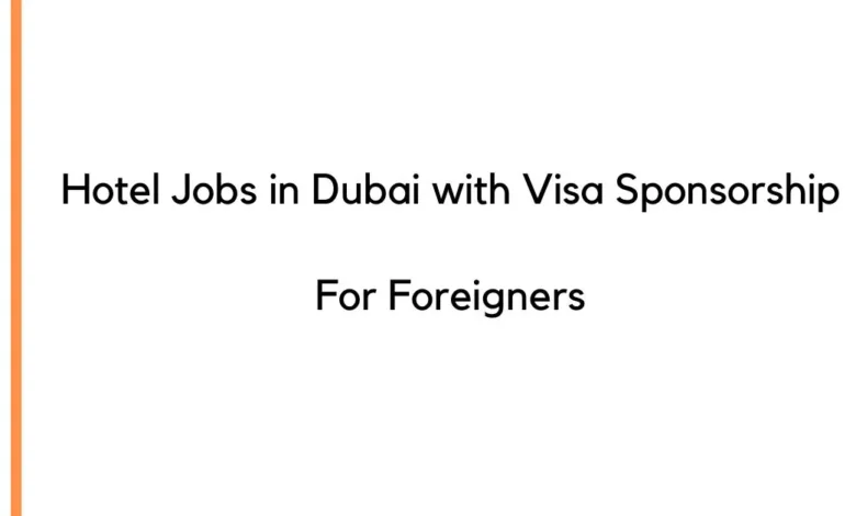 Hotel Jobs in Dubai