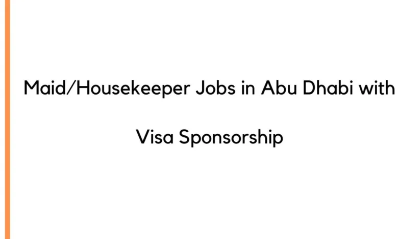 Maid/Housekeeper Jobs in Abu Dhabi