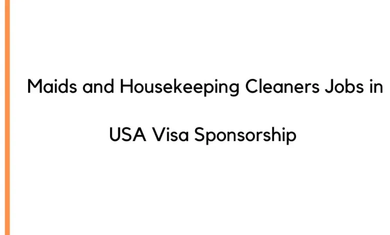 Maids and Housekeeping Cleaners Jobs in USA